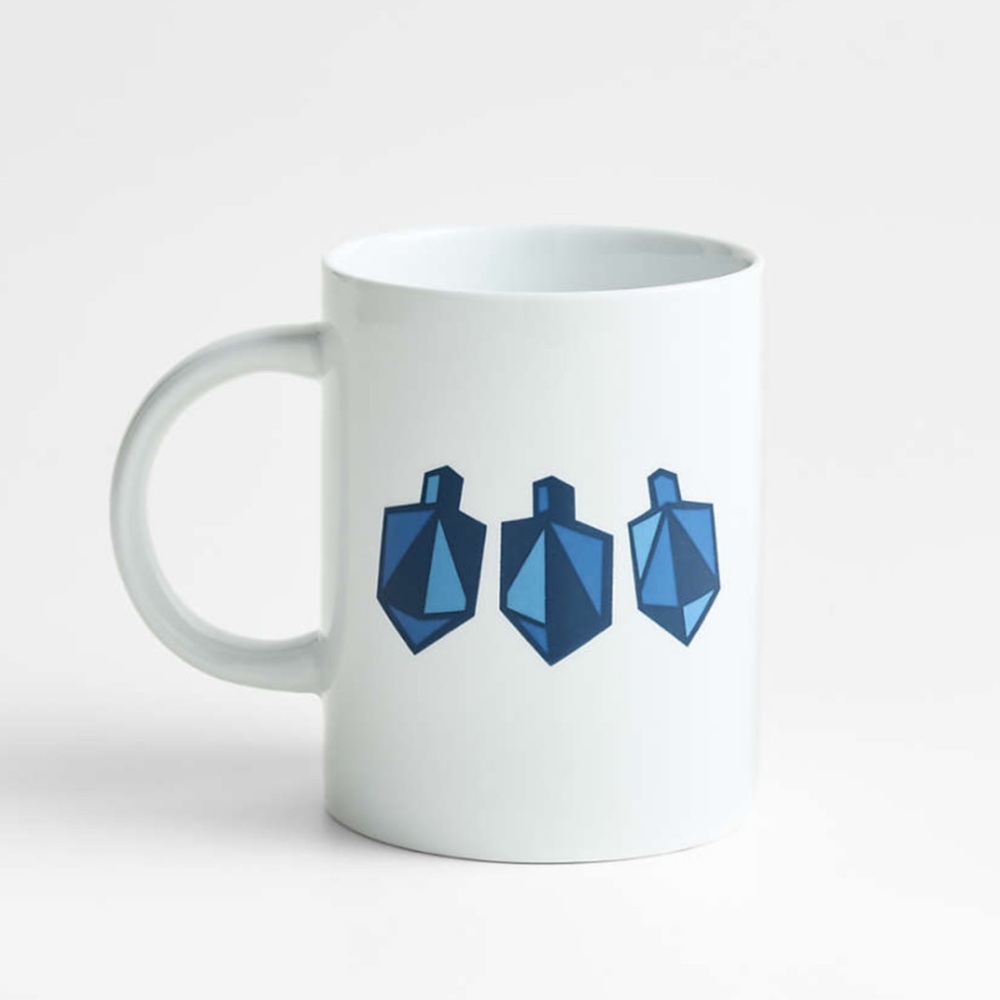 Crate&Barrel Joan Anderson Dreidel Hanukkah Mugs